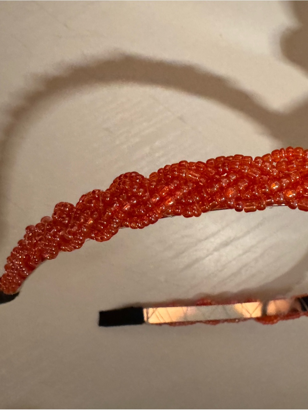 Beaded Orange Women's Headband